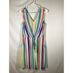 CC Stripped Dress Small Wrap Colorful Circus Summer Vacation